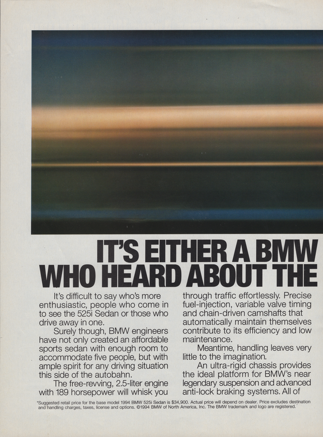 BMW-E34 Someone Heard About It-Magazine-Ad