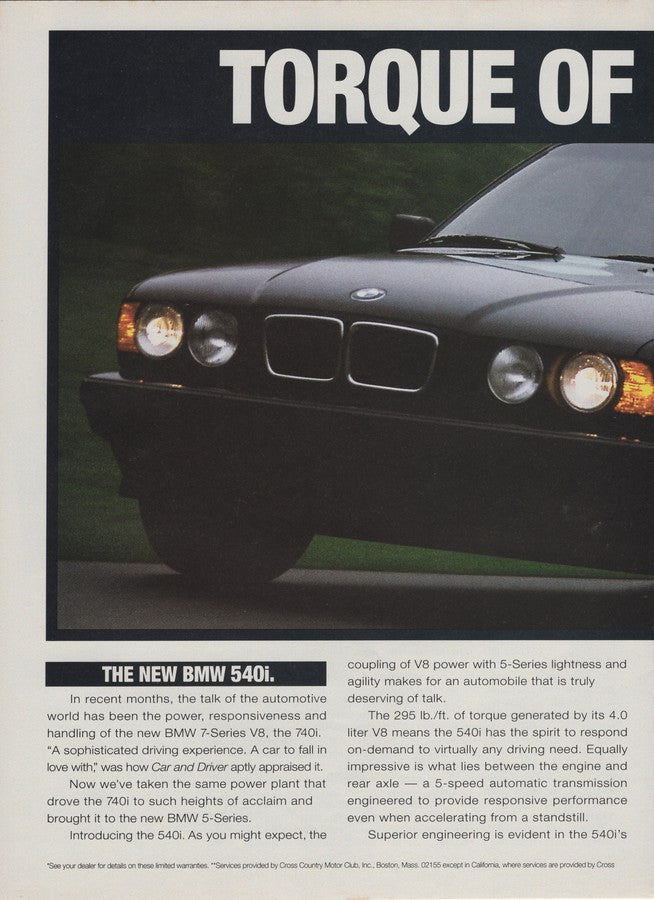 BMW-E34 Torque of the Town-Magazine-Ad