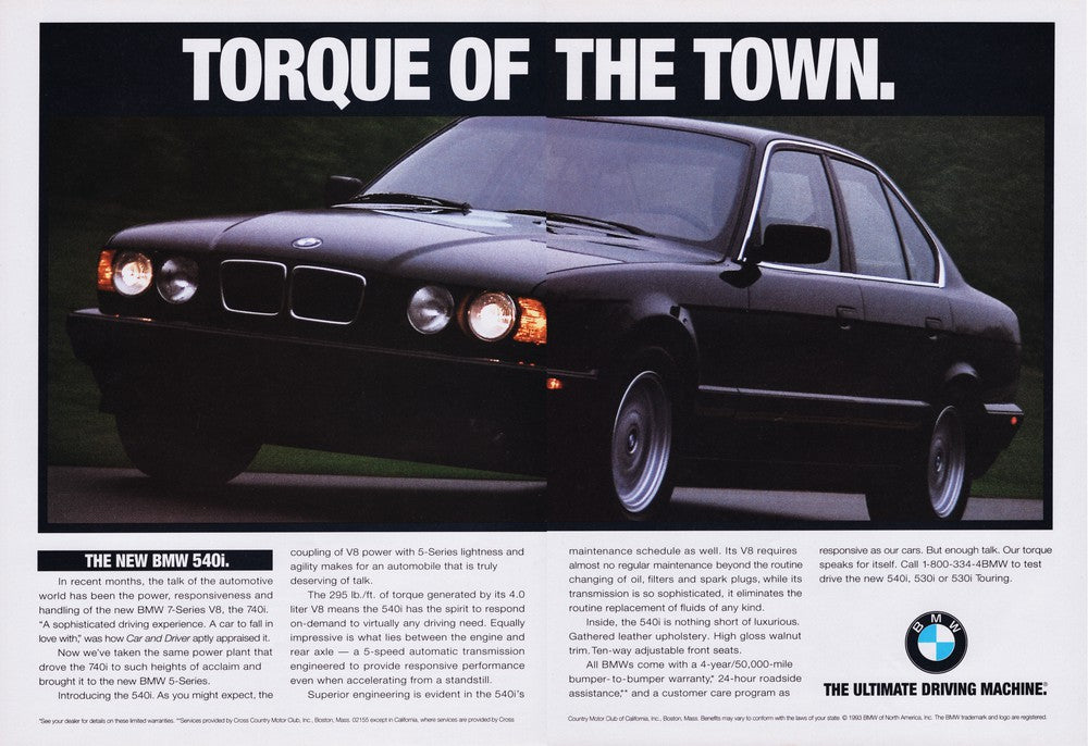 BMW-E34 Torque of the Town-Magazine-Ad