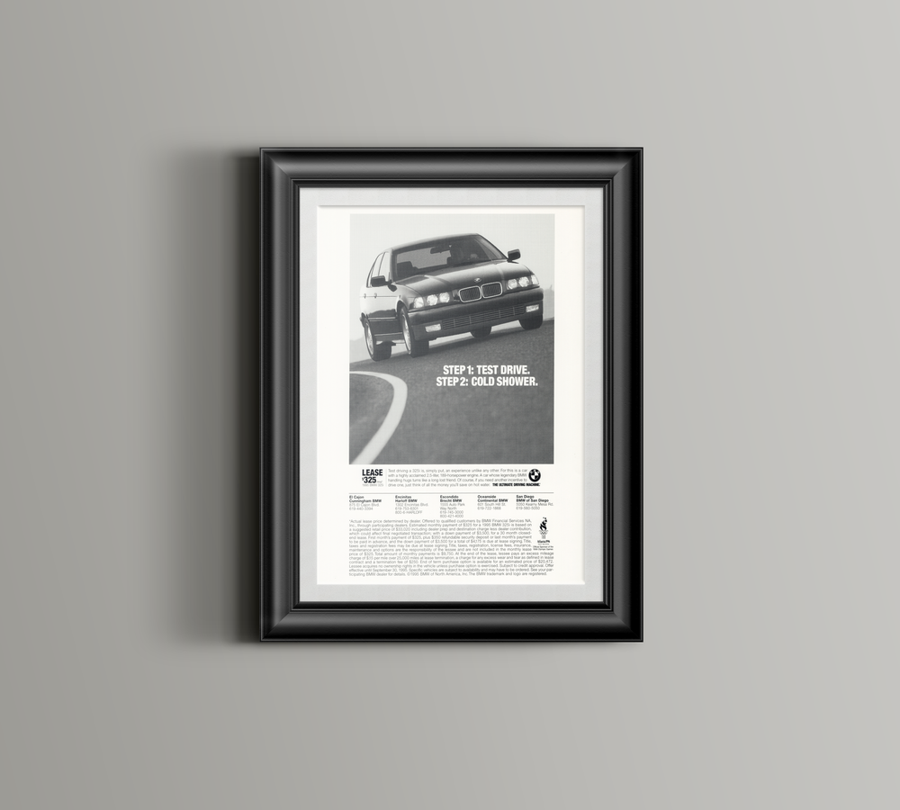 BMW-E36 325i Cold Shower-Magazine-Ad