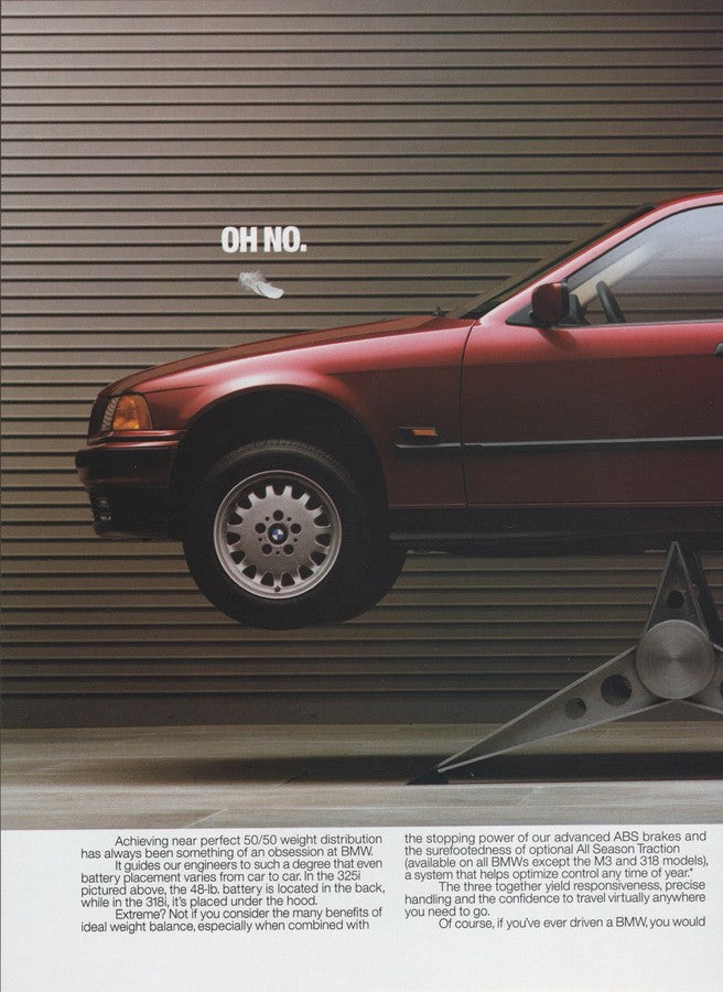 BMW-E36 325i Oh No-Vintage-Print-Magazine-Ad-BIMMERtips.com