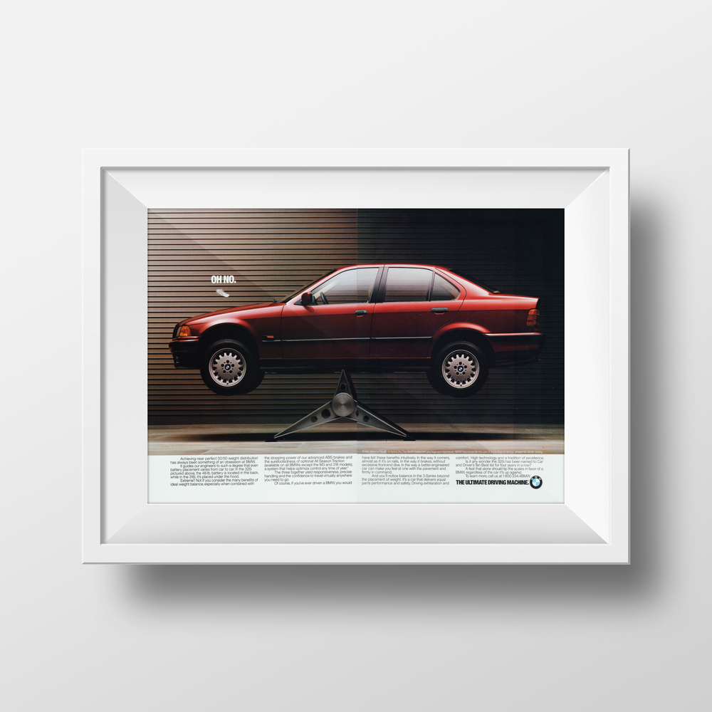 BMW-E36 325i Oh No-Vintage-Print-Magazine-Ad-BIMMERtips.com