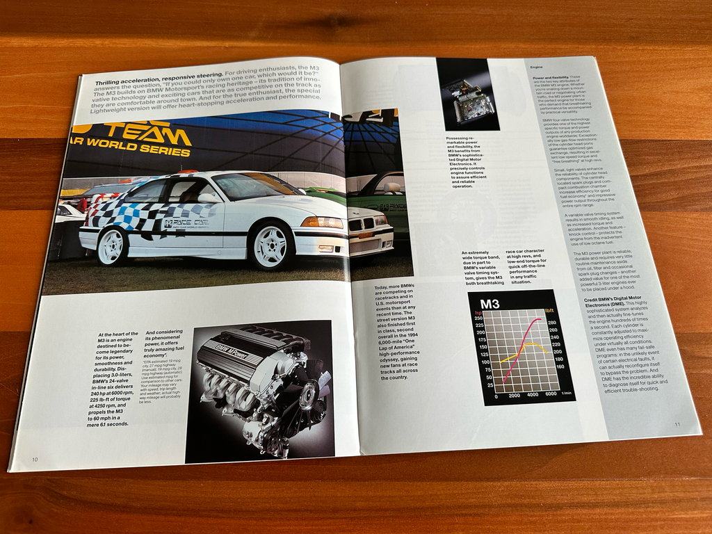 BMW-E36 M3, 1995-Dealership-Sales-Brochure