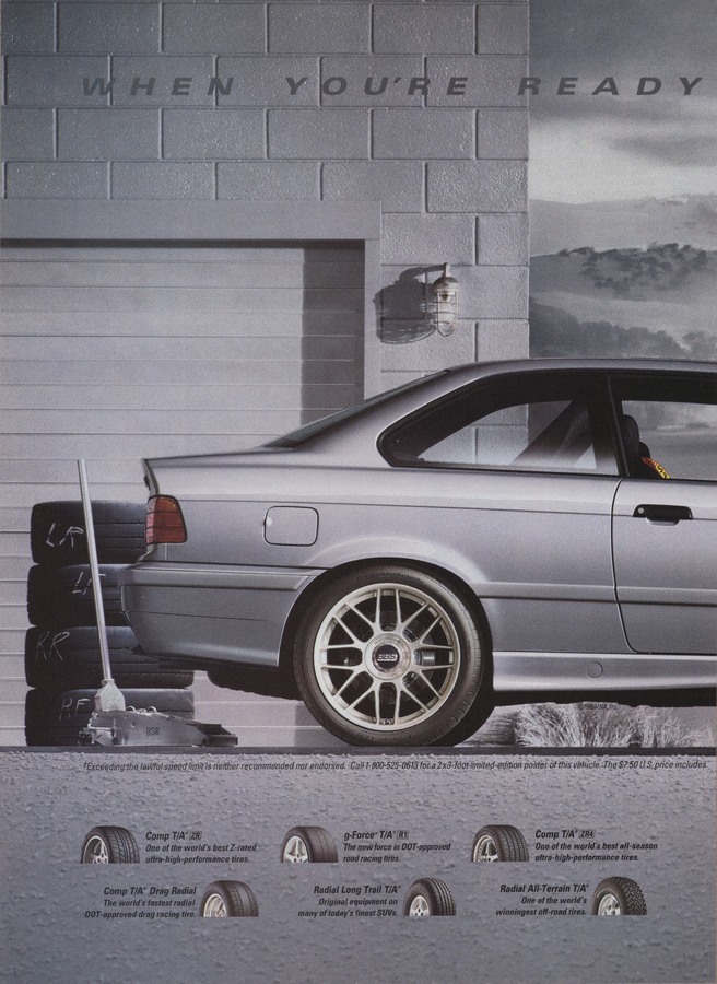 BMW-E36 M3 BFGoodrich-Vintage-Print-Magazine-Ad-BIMMERtips.com