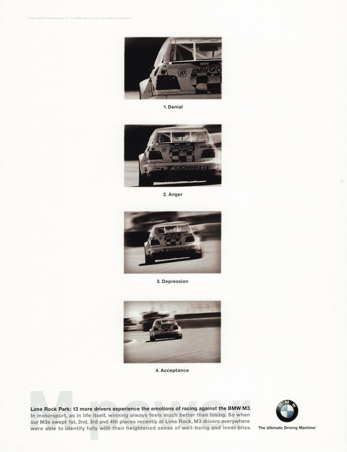 BMW-E36 M3 GT3 Denial-Vintage-Print-Magazine-Ad-BIMMERtips.com