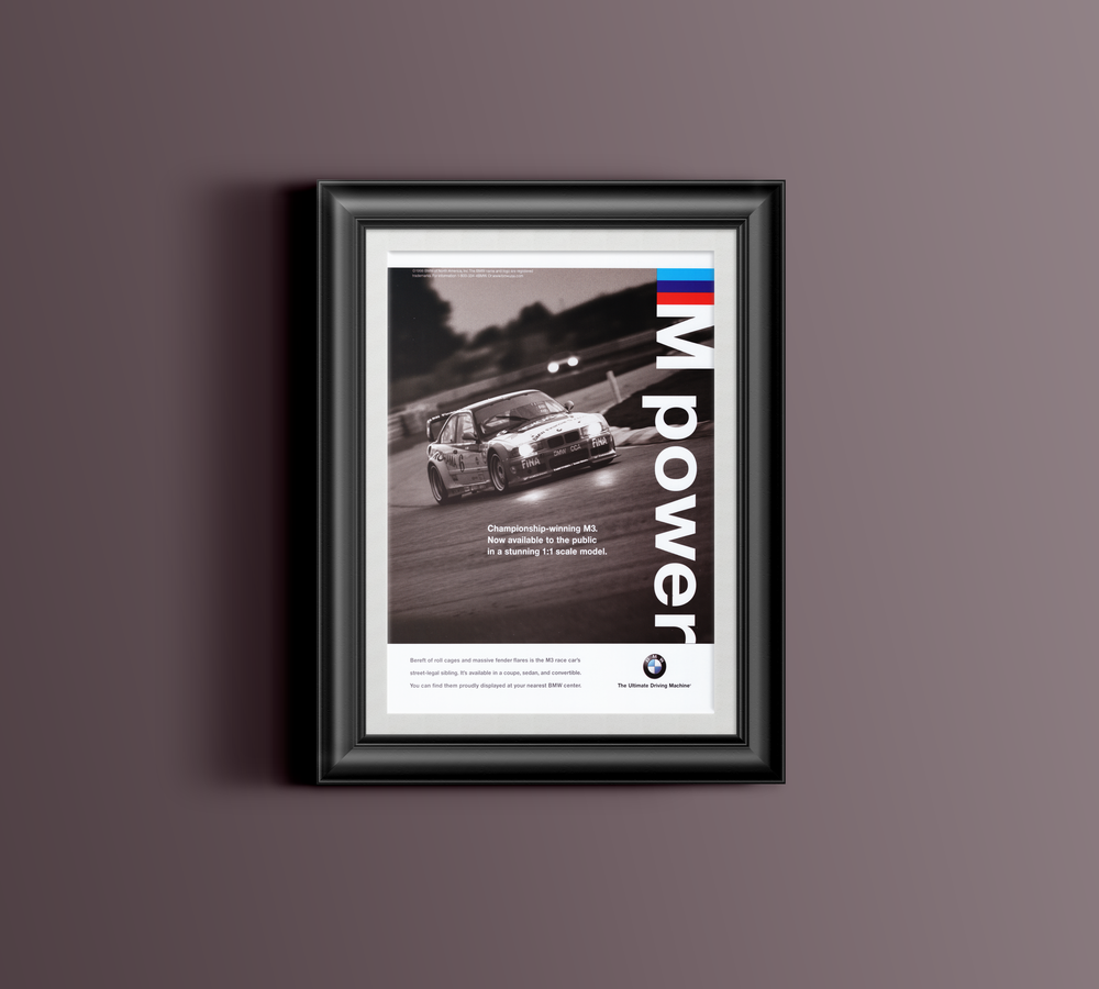 BMW-E36 M3 GTR Stunning 1:1 Scale Model-Magazine-Ad