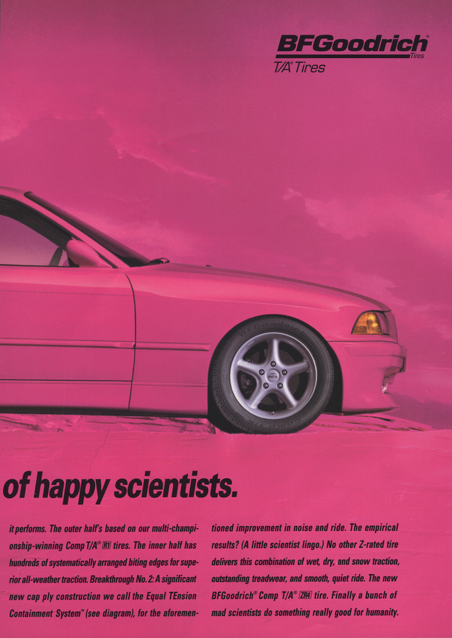 BMW-E36 M3 Good Happy Scientists BFGoodrich-Magazine-Ad