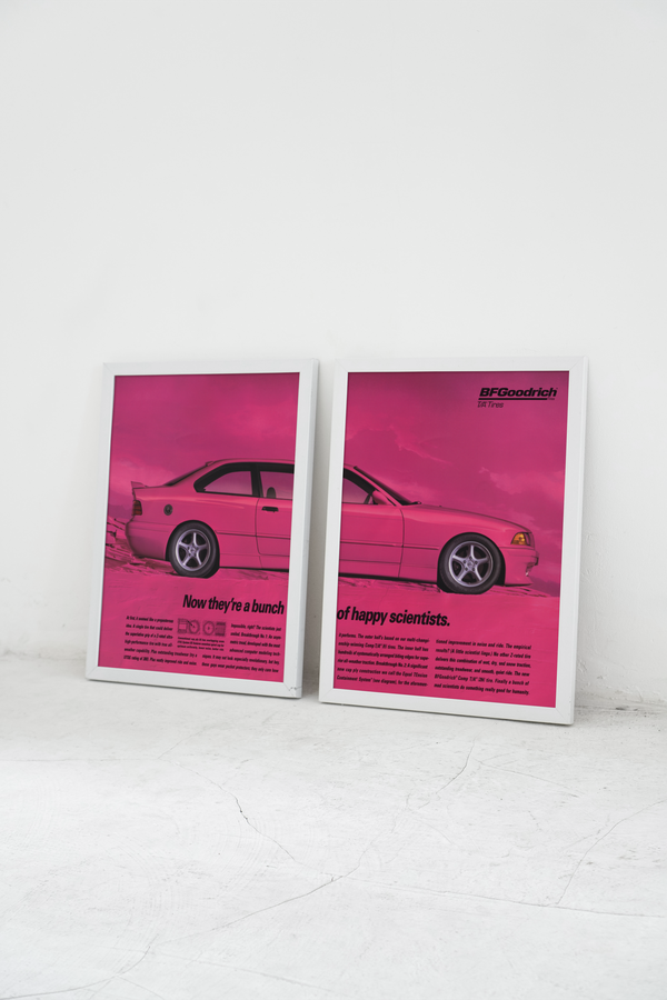 BMW-E36 M3 Good Happy Scientists BFGoodrich-Magazine-Ad