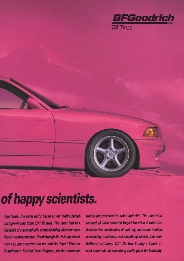 BMW-E36 M3 Good Happy Scientists BFGoodrich-Vintage-Print-Magazine-Ad-BIMMERtips.com