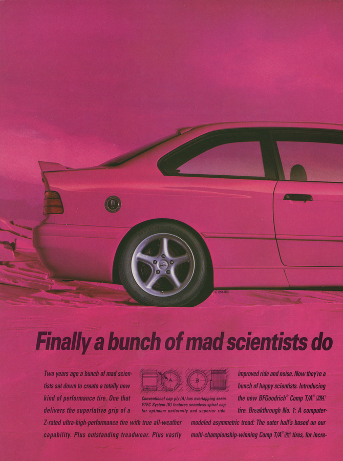 BMW-E36 M3 Good for Humanity BFGoodrich-Vintage-Print-Magazine-Ad-BIMMERtips.com