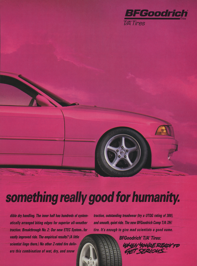 BMW-E36 M3 Good for Humanity BFGoodrich-Vintage-Print-Magazine-Ad-BIMMERtips.com