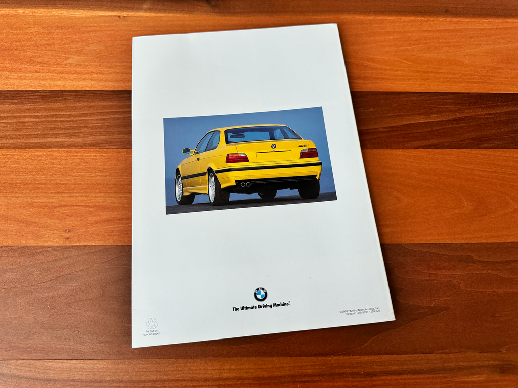 BMW-E36 M3, Pamphlet-Dealership-Sales-Brochure