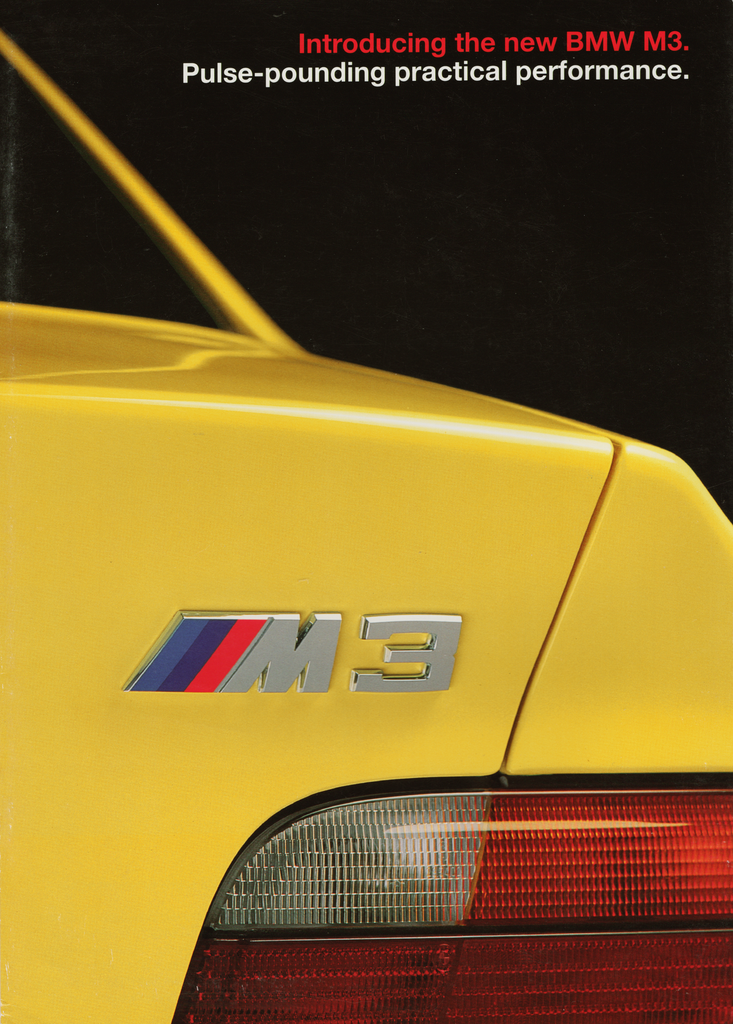 BMW-E36 M3, Pamphlet-Dealership-Sales-Brochure