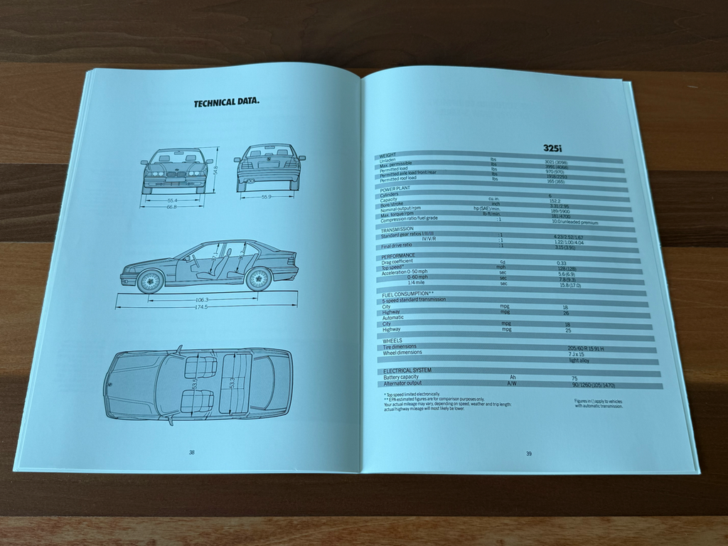 BMW-E36 Sedan, 1992 a-Dealership-Sales-Brochure