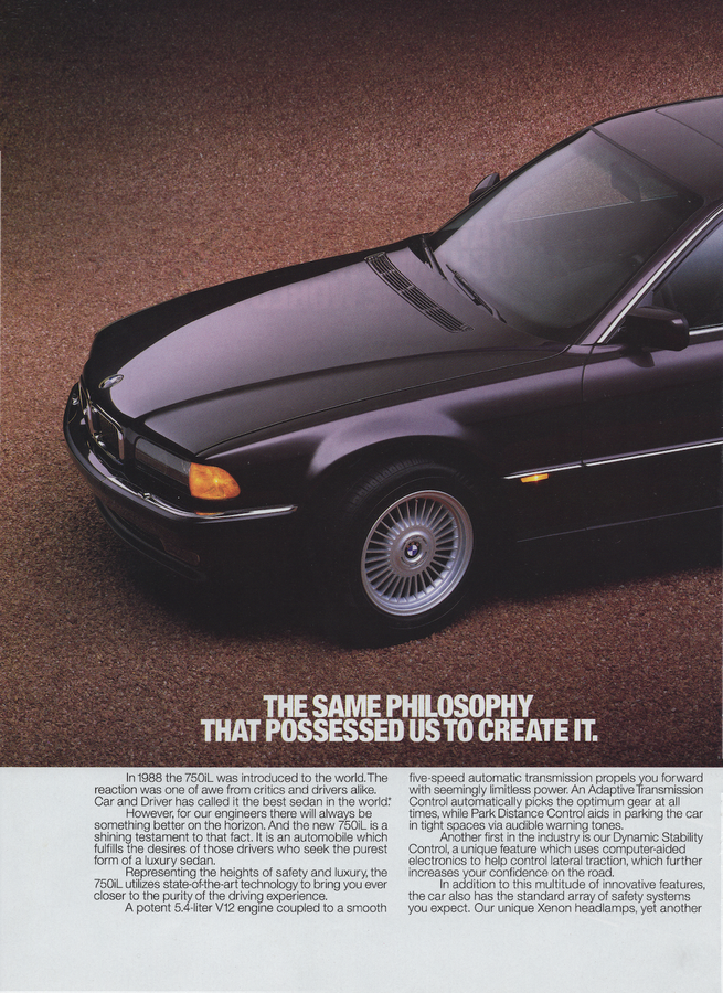 BMW-E38 The Same Philosophy-Vintage-Print-Magazine-Ad-BIMMERtips.com