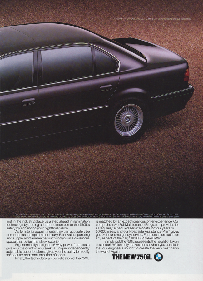 BMW-E38 The Same Philosophy-Vintage-Print-Magazine-Ad-BIMMERtips.com