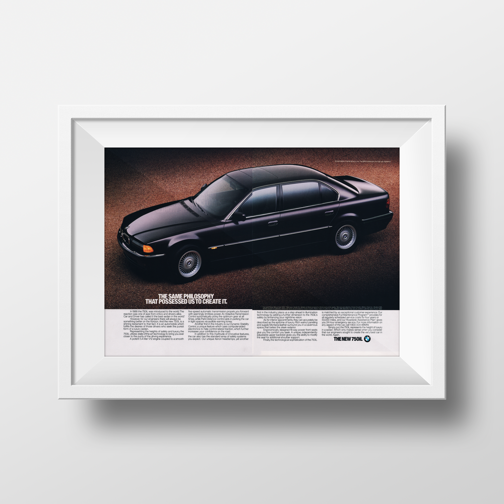 BMW-E38 The Same Philosophy-Vintage-Print-Magazine-Ad-BIMMERtips.com