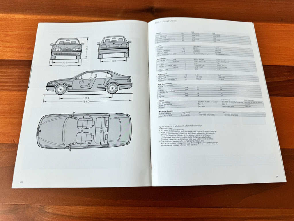 BMW-E39 Sedan, 1997 a-Dealership-Sales-Brochure