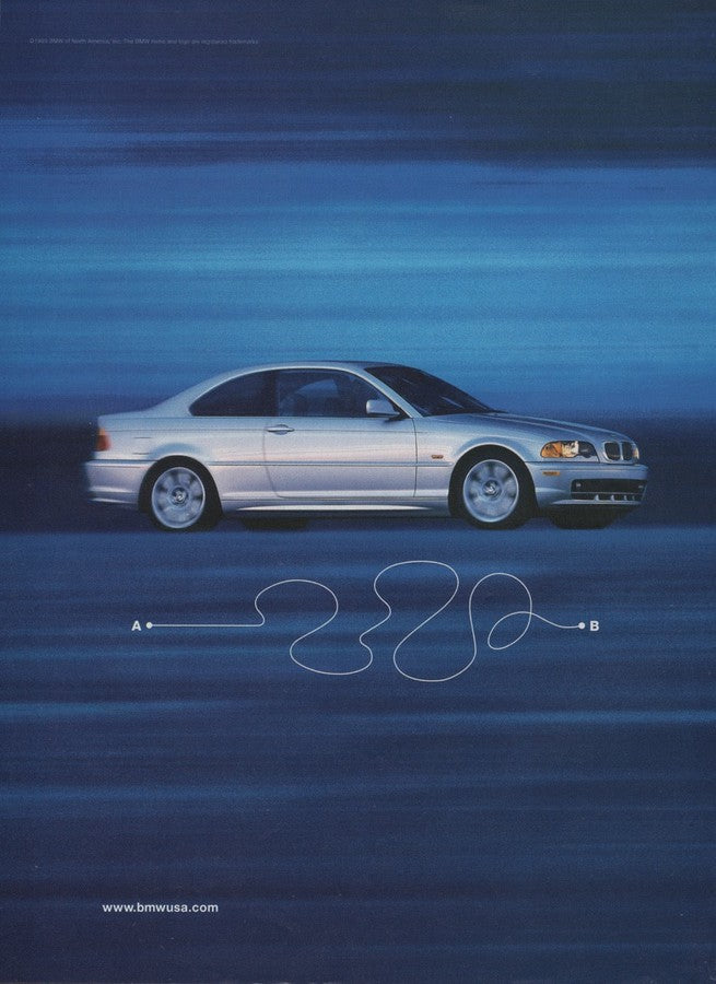 BMW-E46 A to B Coupe-Vintage-Print-Magazine-Ad-BIMMERtips.com