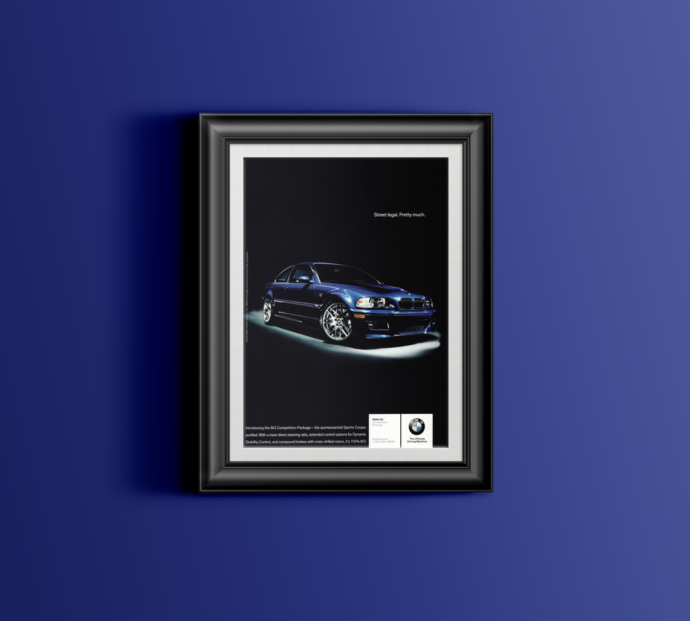 BMW-E46 M3 Competition Package. Street Legal. Pretty Much.-Magazine-Ad