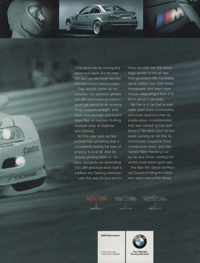 BMW-E46 M3 Irrefutable Proof-Vintage-Print-Magazine-Ad-BIMMERtips.com