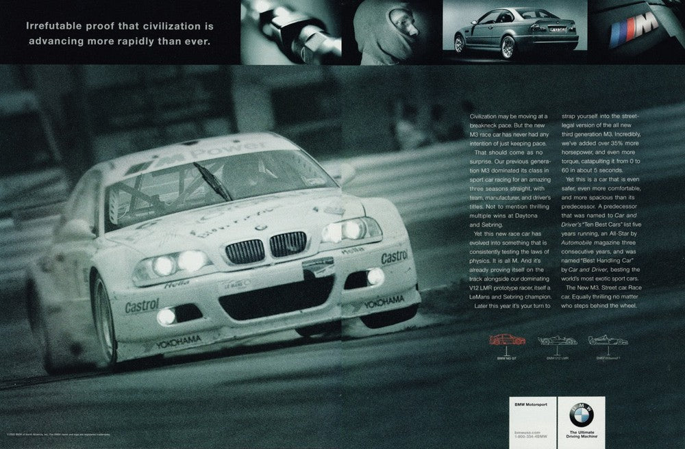 BMW-E46 M3 Irrefutable Proof-Vintage-Print-Magazine-Ad-BIMMERtips.com