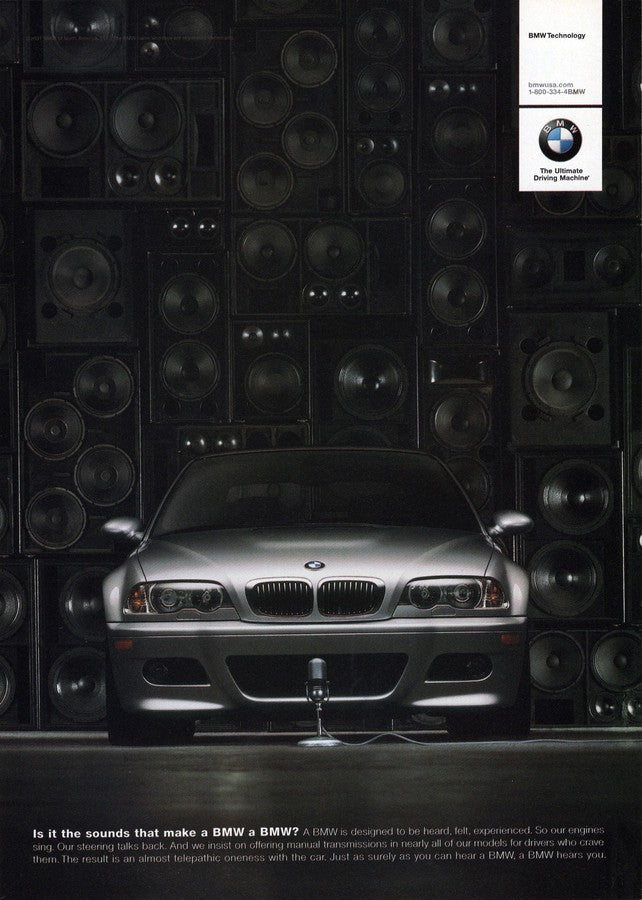 BMW-E46 M3 Is it the Sounds?-Vintage-Print-Magazine-Ad-BIMMERtips.com