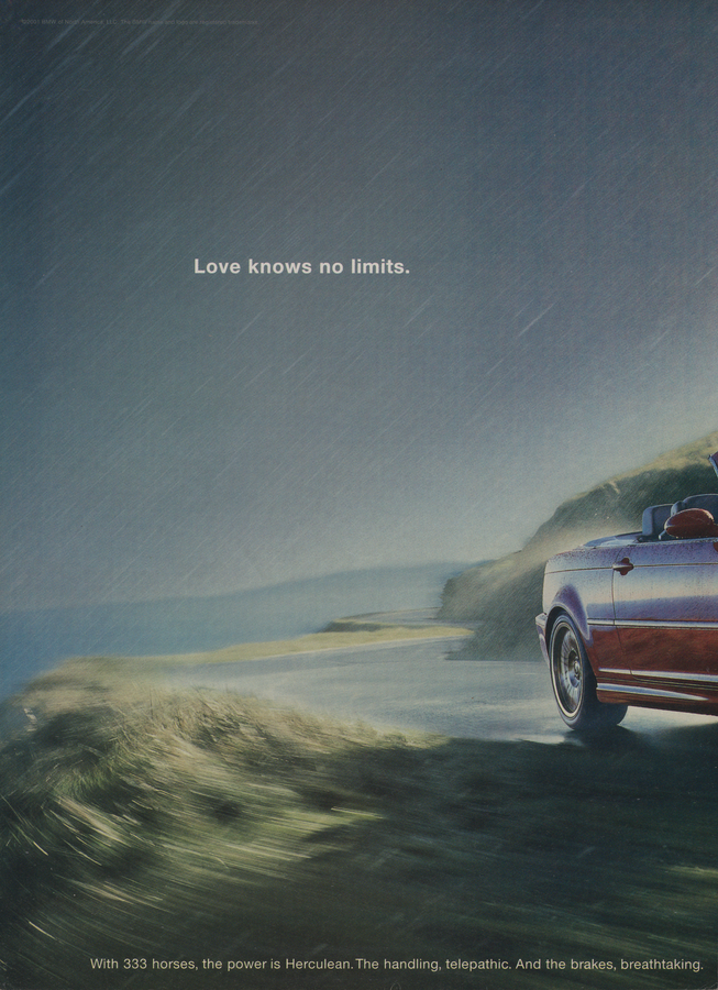 BMW-E46 M3 Love Knows No Limits a-Vintage-Print-Magazine-Ad-BIMMERtips.com