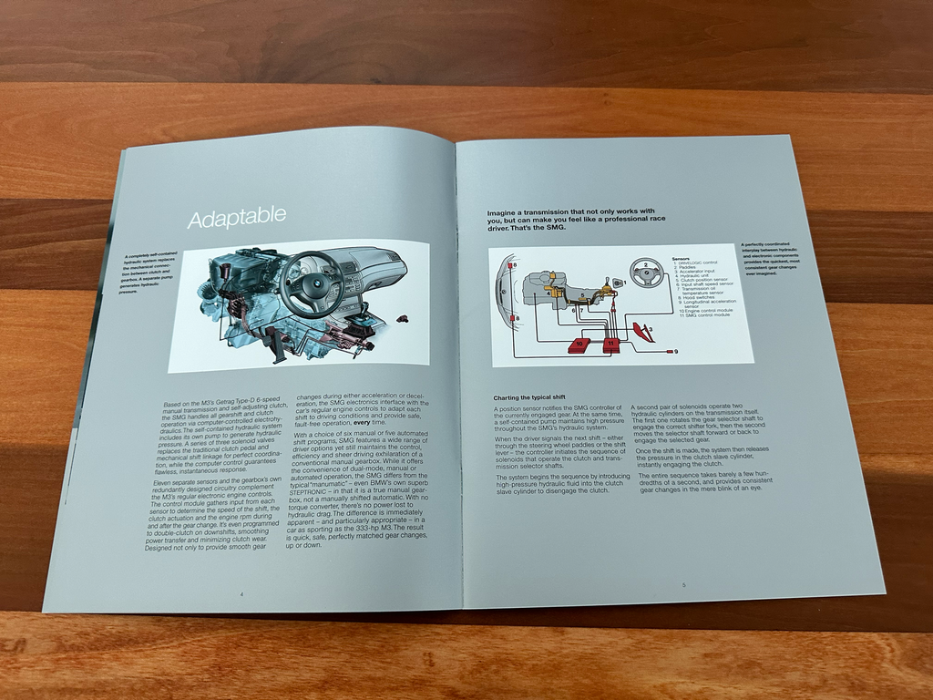 BMW-E46 M3 SMG with Drivelogic, 2003-Dealership-Sales-Brochure