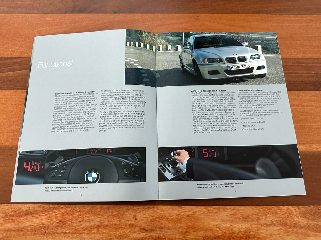 BMW-E46 M3 SMG with Drivelogic, 2003-Dealership-Sales-Brochure