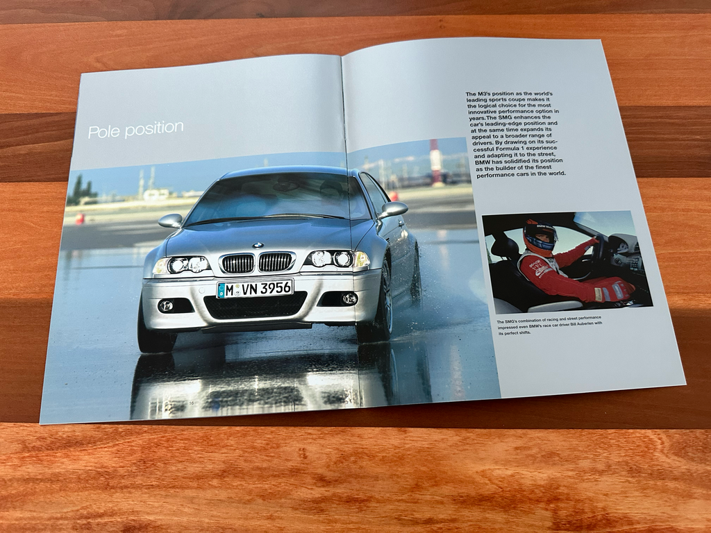 BMW-E46 M3 SMG with Drivelogic, 2003-Dealership-Sales-Brochure