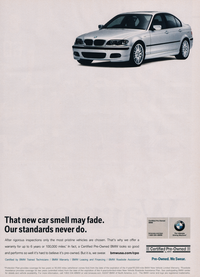 BMW-E46 New Car Smell-Magazine-Ad