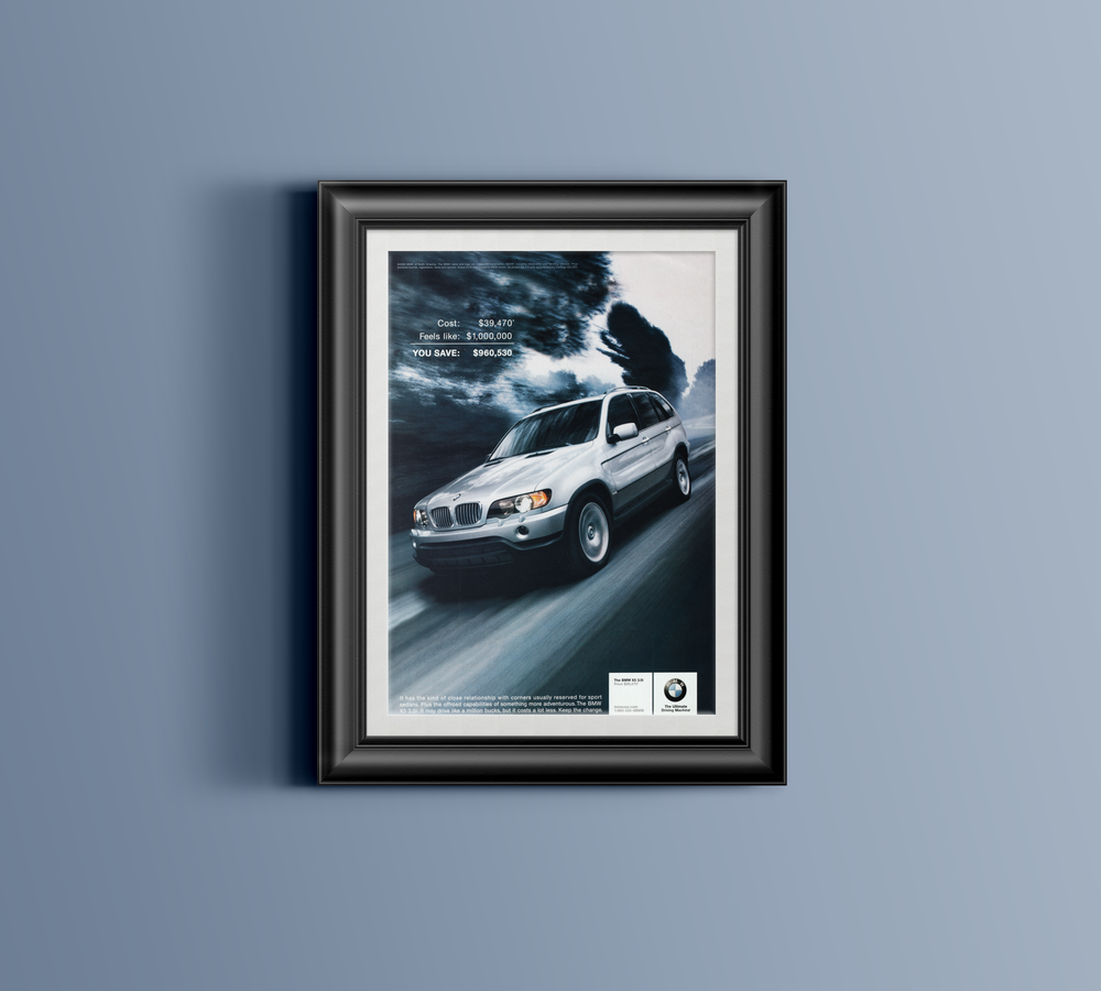 BMW-E53 Feels like $1,000,000-Magazine-Ad