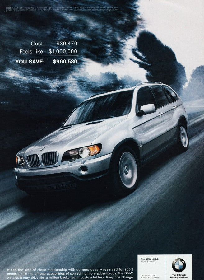 BMW-E53 Feels like $1,000,000-Magazine-Ad