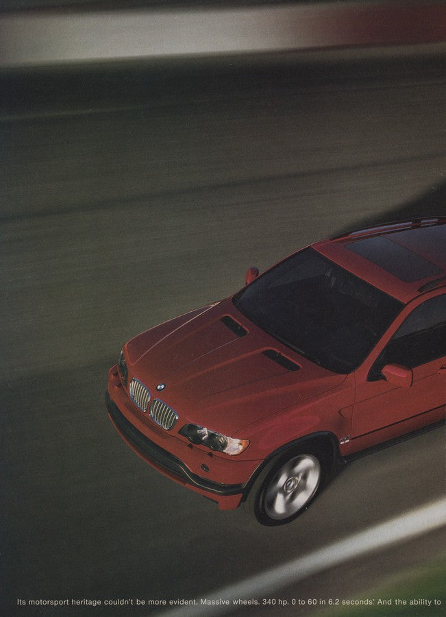 BMW-E53 X5 4.6is Motorsport Heritage-Vintage-Print-Magazine-Ad-BIMMERtips.com