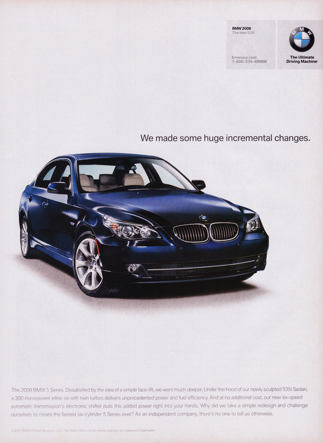 BMW-E60 Huge Incremental Changes-Magazine-Ad