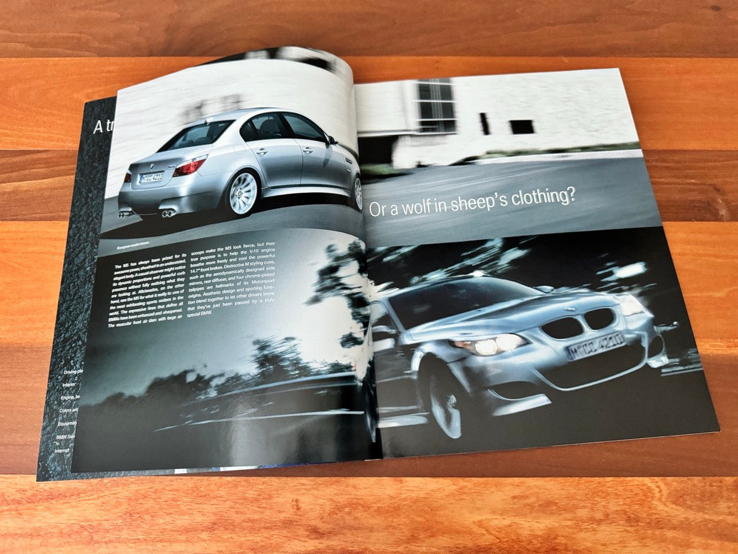 2004 BMW E60 5 Series M5 Brochure – Original German Sales Catalog (5 11 005 260 10 L 2 2004)