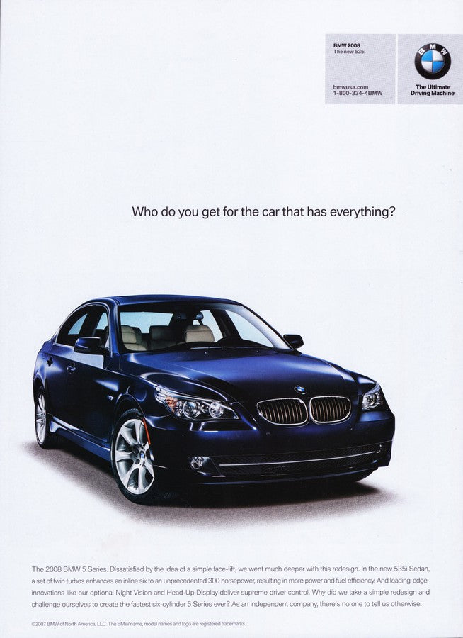 BMW-E60 The Car That Has Everything-Magazine-Ad