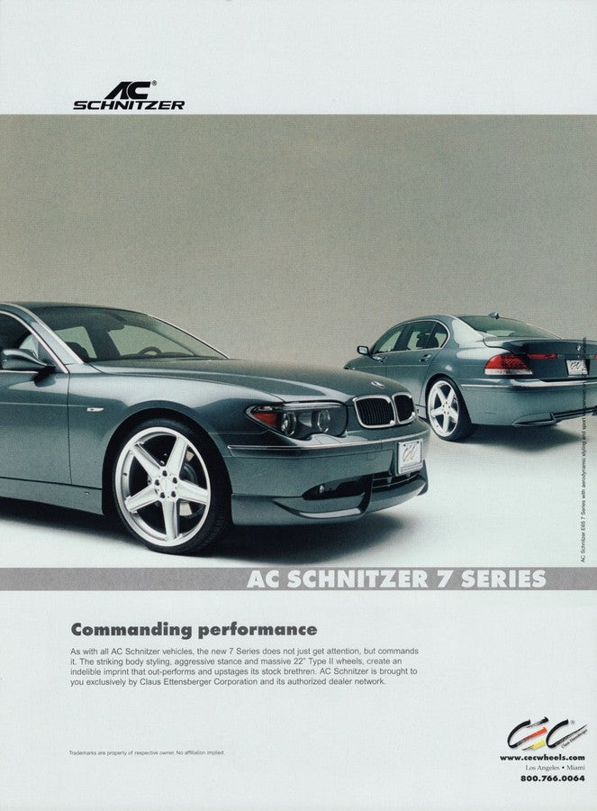 BMW-E65 AC Schnitzer Commanding Performance-Magazine-Ad