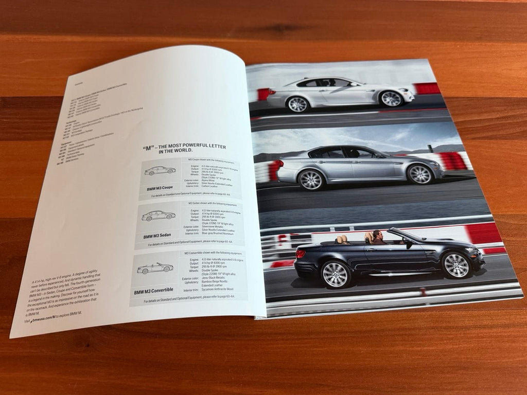 BMW-E90 M3, E92 M3, E93 M3, 2011-Dealership-Brochure