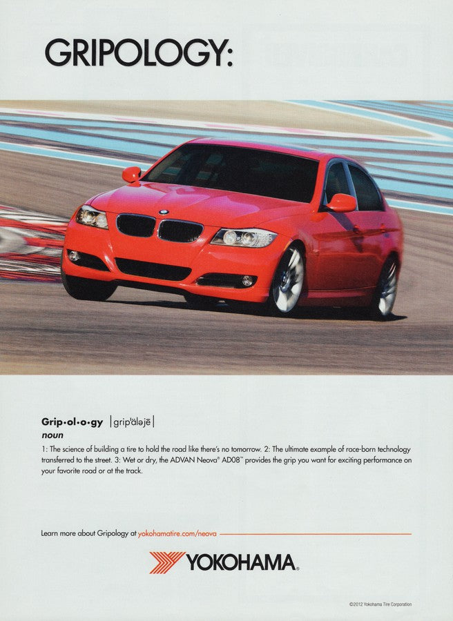 BMW-E90 Yokohama Gripology-Vintage-Print-Magazine-Ad-BIMMERtips.com