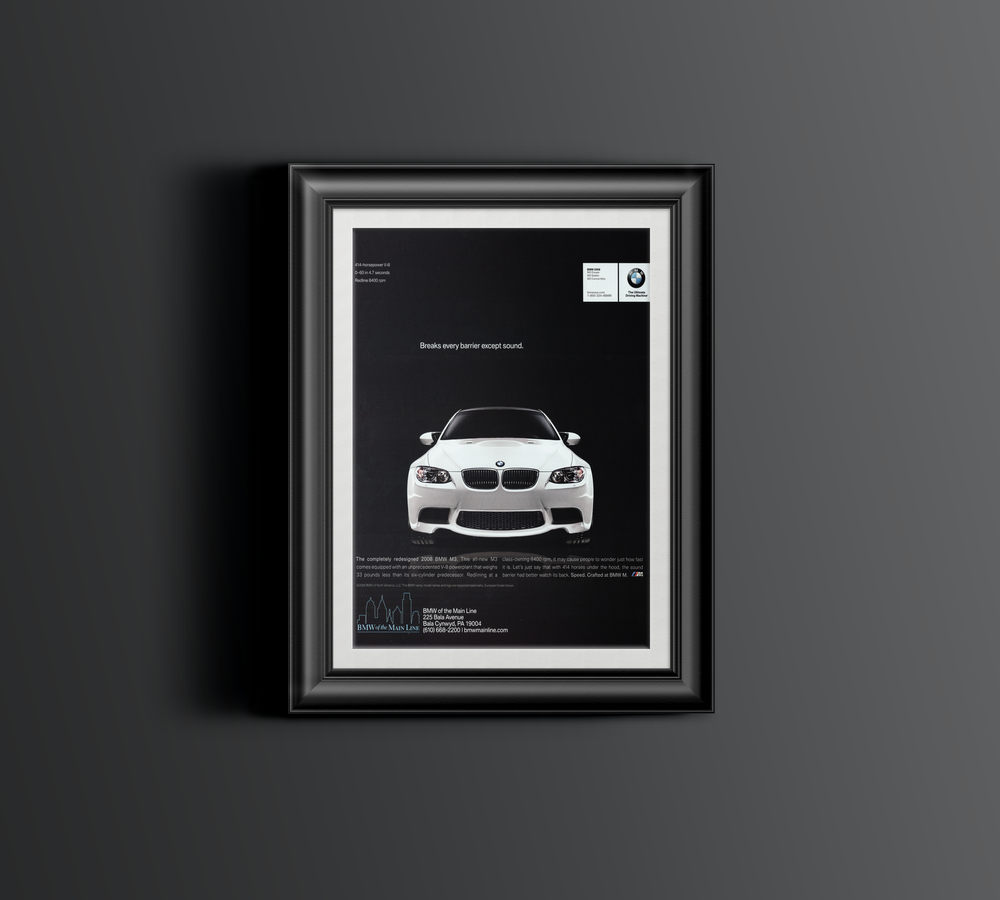 BMW-E92 M3 Breaks Every Barrier Except Sound-Vintage-Print-Magazine-Ad-BIMMERtips.com