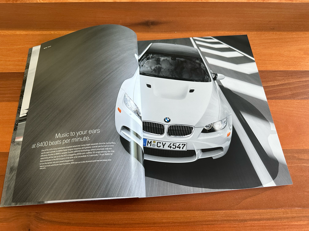 BMW-E92 M3, E90 M3, E93 M3, 2009-Dealership-Sales-Brochure