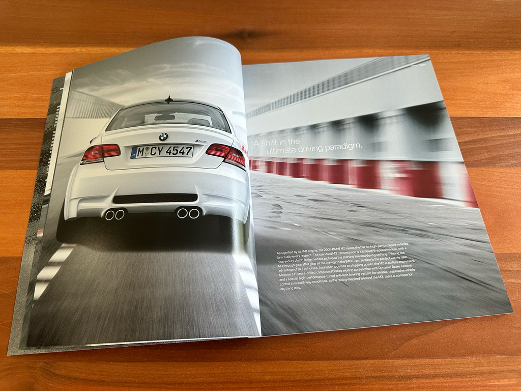 BMW-E92 M3, E90 M3, E93 M3, 2009-Dealership-Sales-Brochure