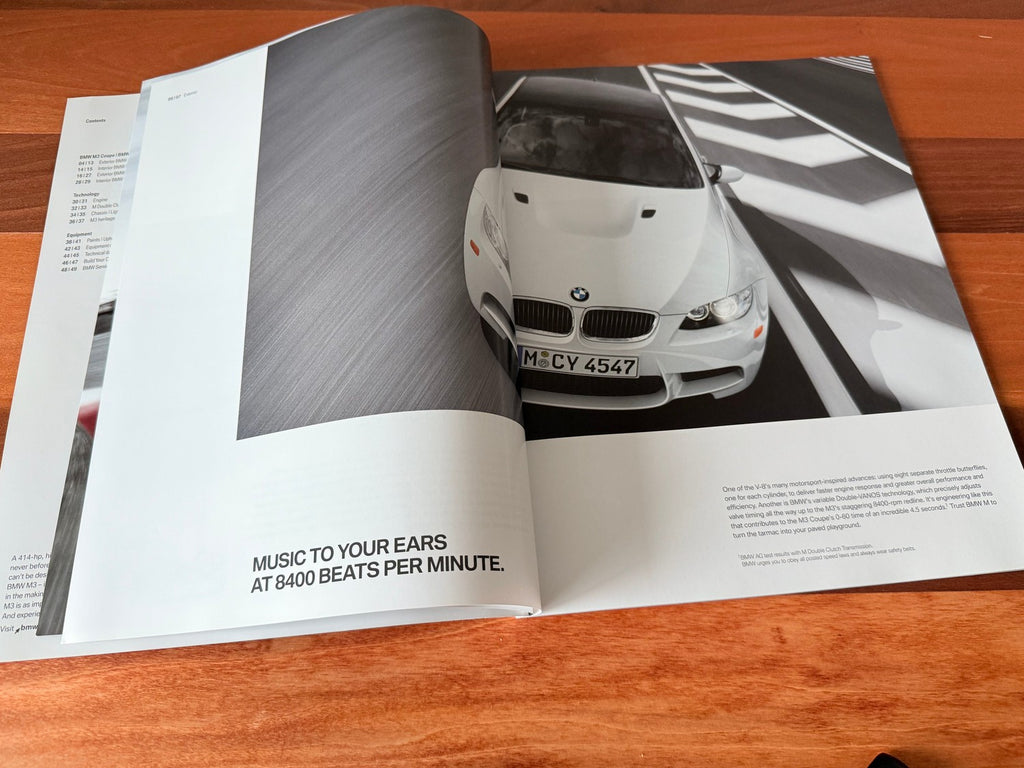 BMW-E92 M3, E93 M3, 2012-Dealership-Sales-Brochure