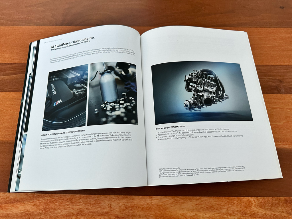 BMW-F80 M3 Sedan, F82 M4 Coupe, 2014-Dealership-Sales-Brochure