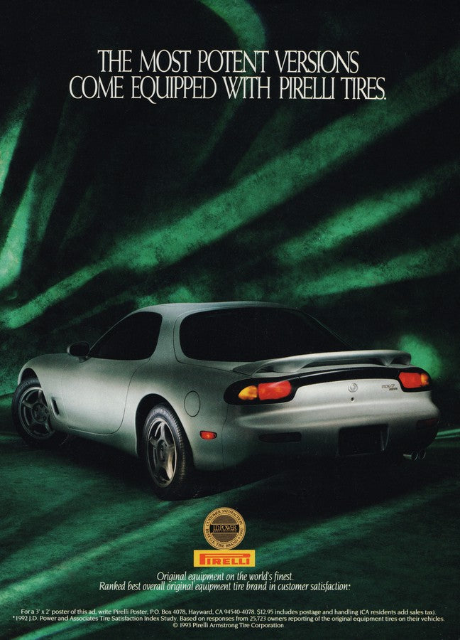 BMW-Mazda RX-7 Potent Pirreli-Magazine-Ad