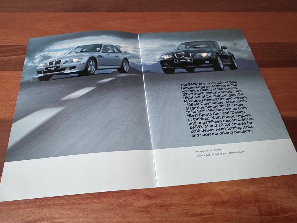 BMW-Z3 2.8 & M Coupe, 2000-Dealership-Sales-Brochure