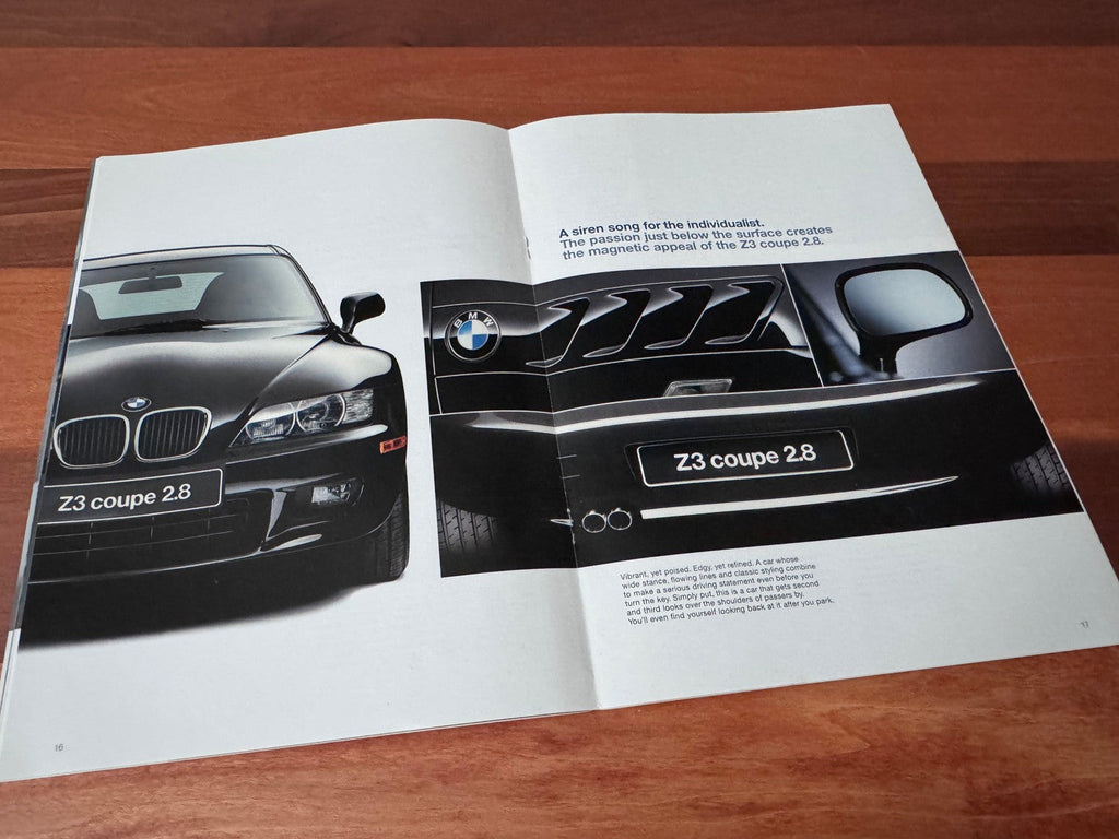 BMW-Z3 2.8 & M Coupe, 2000-Dealership-Sales-Brochure