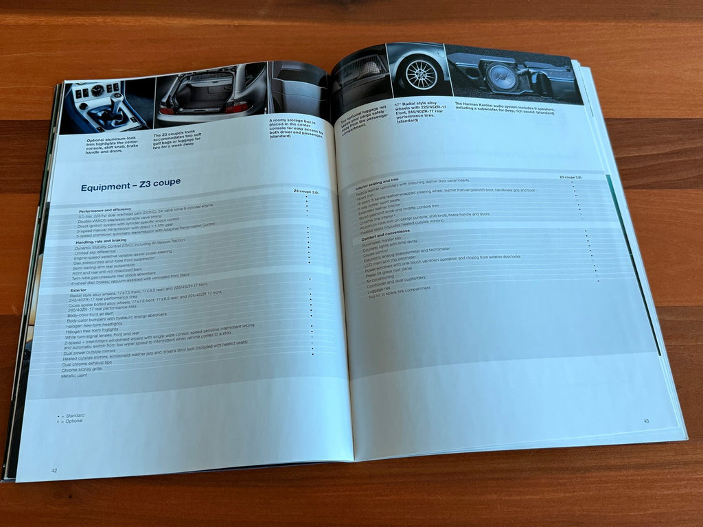 BMW-Z3 Roadster & Coupe, 2001-Dealership-Sales-Brochure